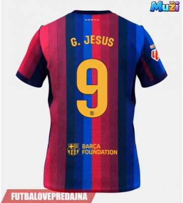 Lacne Muži Futbalové dres Barcelona Gabriel Jesus #9 2026-27 Krátky Rukáv - Domáci